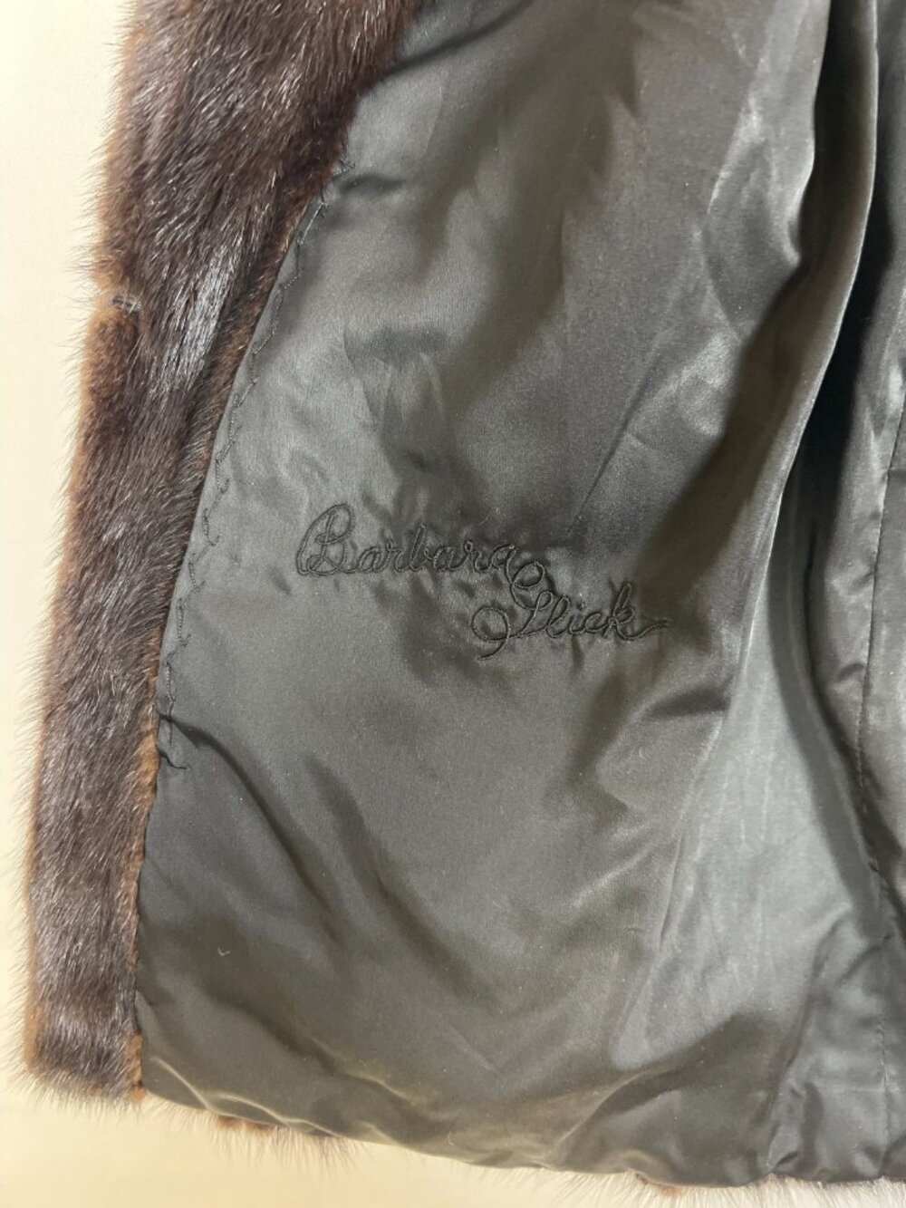 Vintage Sakowitz Women Real Mink Fur Coat Brown Mid Length Genuine Luxury Heavy - Picture 5 of 9